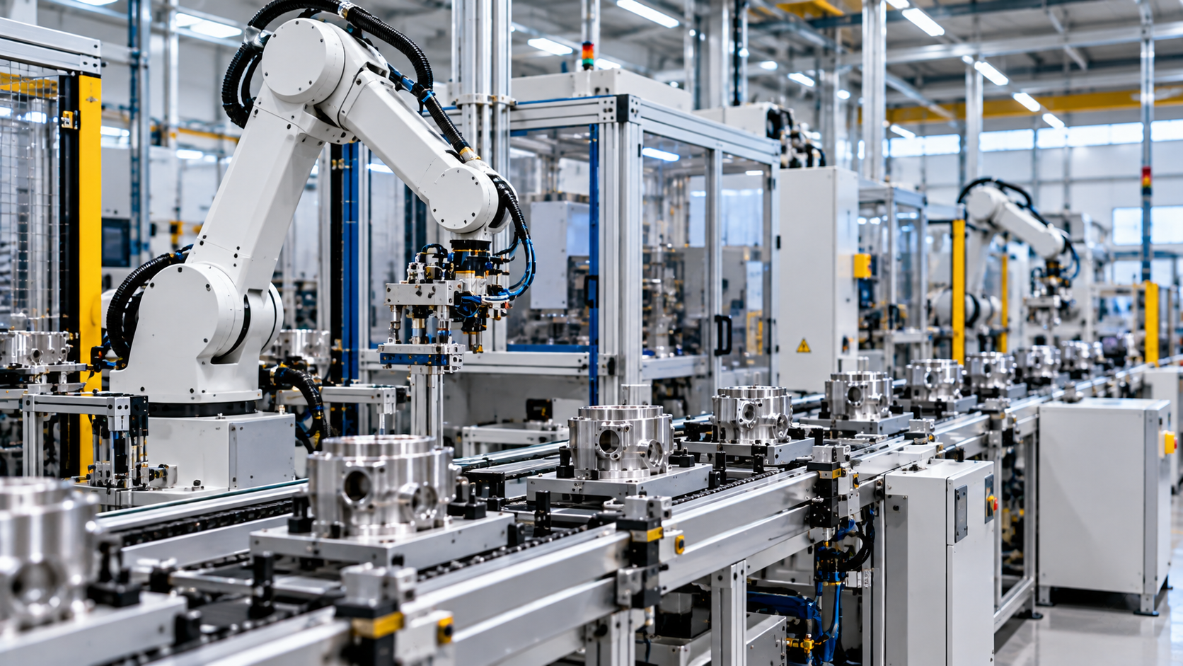 Línea de producción industrial automatizada